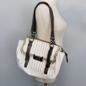 Simply Vera Wang White and Grey Purse